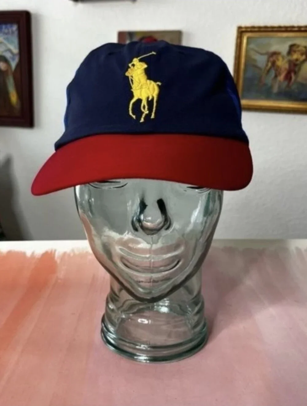 Polo US Open Ball Boy Big Pony Ralph Lauren Baseball Cap Strapback Hat Navy Blue